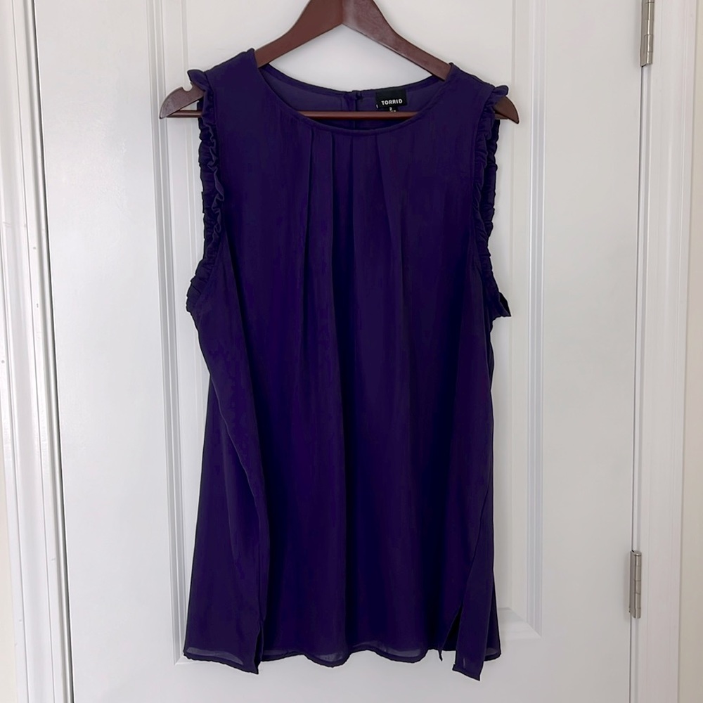 Torrid Sleeveless Purple Blouse